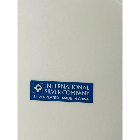 Vintage International Silver Serving Plate Platter Hand Painted Silverplated - Picture 2 of 12